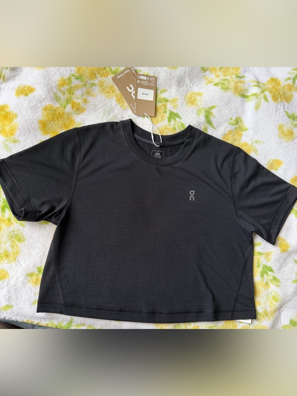 On Running Men's Short Sleeve Black Crew Tee